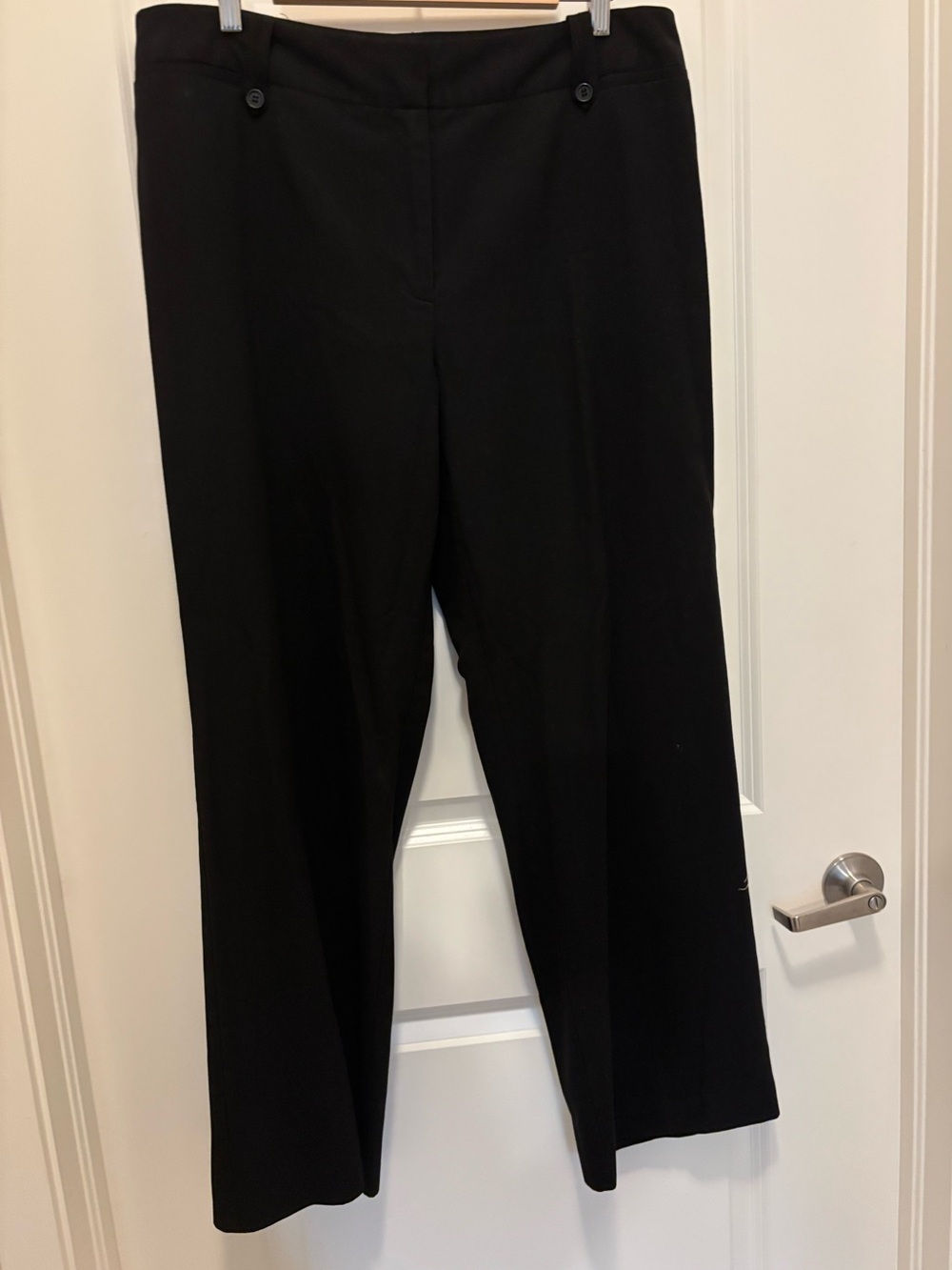 Studio 1940 Black Classic Straight-Leg Trousers with Waist Buttons